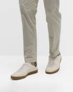 Image 2 of 6: Loro Piana Men's Tennis Walk Leather Low-Top Sneakers