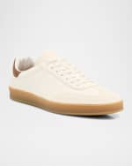 Image 5 of 6: Loro Piana Men's Tennis Walk Leather Low-Top Sneakers