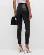 Image 4 of 6: Veronica Beard Debbie High Rise Faux-Leather Skinny Pants