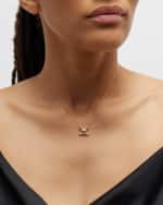 Image 2 of 5: Roberto Coin 18K Yellow Gold Diamond Skull Necklace