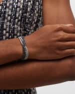 Image 2 of 5: A. Link 18K White Gold Black and White Diamond Bracelet