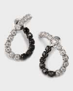 Image 1 of 5: A. Link 18K Black and White Gold Diamond Earrings