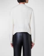 Image 3 of 5: Akris punto Boiled Wool Felt Collarless Zip Jacket