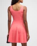 Image 4 of 7: Akris punto Punto Dot-Intarsia Sleeveless A-Line Knit Dress