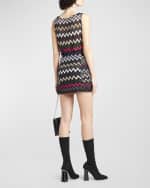 Image 3 of 6: Missoni Metallic Chevron Side-Slit Mini Skirt