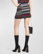Image 4 of 6: Missoni Metallic Chevron Side-Slit Mini Skirt