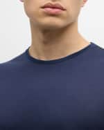 Image 5 of 5: Neiman Marcus Men's Cotton-Cashmere Two-Piece Pajama Set