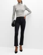 Image 5 of 6: Veronica Beard Carly Kick-Flare Cropped Jeans