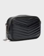 Image 4 of 6: Saint Laurent Lou Mini YSL Camera Bag in Smooth Quilted Leather