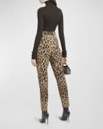 Image 3 of 6: Dolce&Gabbana Leopard Straight-Leg Pants