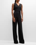 Image 5 of 6: Joseph Thiers Open-Back Wide-Leg Crepe Jumpsuit