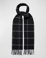 Image 2 of 5: Eton Men's Wool Check Scarf