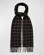 Image 1 of 5: Eton Men's Wool Check Scarf
