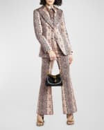 Image 3 of 6: Etro Vela Frame Leather Small Shoulder Bag