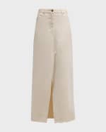 Image 1 of 6: DARKPARK Emma Straight Denim Maxi Skirt