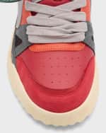 Image 4 of 6: Off-White Men's Sponge Mid-Top Colorblock Sneakers