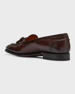 Image 3 of 6: Ralph Lauren Purple Label Men's Burnished Leather Tassel Loafers