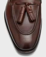 Image 4 of 6: Ralph Lauren Purple Label Men's Burnished Leather Tassel Loafers