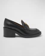 Image 1 of 5: Chloe Marcie Leather Loafers