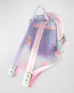Image 2 of 3: Bari Lynn Kid's Flip the Glitters Rainbow Mini Backpack