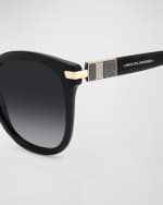 Image 2 of 3: Carolina Herrera Her0134S Acetate Round Sunglasses