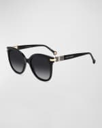 Image 3 of 3: Carolina Herrera Her0134S Acetate Round Sunglasses