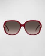 Image 3 of 3: Carolina Herrera Her0132 Cut-Out Acetate & Metal Alloy Square Sunglasses