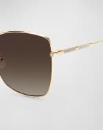 Image 2 of 3: Carolina Herrera Her0133S Glittery Metal Butterfly Sunglasses