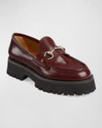 Image 5 of 6: Gucci Sylke Leather Bit Loafers