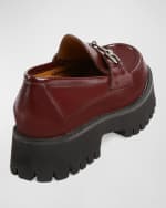 Image 3 of 6: Gucci Sylke Leather Bit Loafers