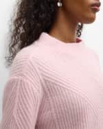 Image 6 of 7: Emporio Armani Ribbed Funnel-Neck Wool-Cashmere Sweater