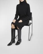 Image 2 of 6: Saint Laurent Hunt Knee-Length Patent Leather Boots