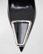 Image 4 of 6: Saint Laurent Avenue Patent Leather Slingback Pumps