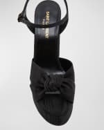 Image 3 of 5: Saint Laurent Bianca Knotted Platform Sandals