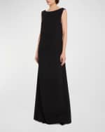 Image 4 of 5: THE ROW Rhea Cowl-Back Wool Gown