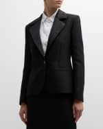 Image 2 of 6: THE ROW Dru Tailored Wool Blazer Jacket