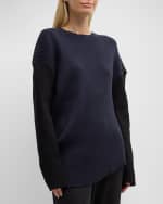 Image 2 of 5: THE ROW Darra Asymmetric Ribbed Cashmere Top