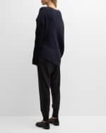 Image 3 of 5: THE ROW Darra Asymmetric Ribbed Cashmere Top