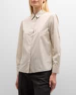 Image 1 of 5: THE ROW Sadie Striped Collar Shirt