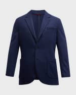 Image 1 of 6: Brunello Cucinelli Men's Cashmere Jersey Two-Button Sport Coat