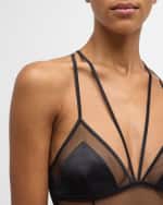 Image 5 of 5: Dolce&Gabbana Strappy Open-Back Tulle & Satin Bodysuit