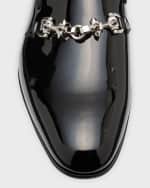 Image 4 of 6: Christian Louboutin Men's Equiswing Patent Bit Loafers