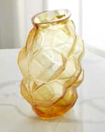 Image 2 of 2: Lalique Amber Turtle Vase - 10"