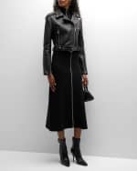 Image 5 of 6: A.L.C. Monroe Leather Moto Jacket