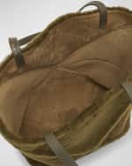 Image 5 of 6: Loewe Puzzle Fold Medium Tote Bag in Shearling