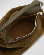 Image 5 of 6: Loewe Puzzle Edge Small Top-Handle Bag in Shearling