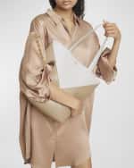 Image 3 of 6: Loewe Puzzle Fold Medium Tote Bag in Shiny Bicolor Leather