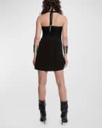 Image 3 of 6: AS by DF Vera Leather Wrap Mini Skirt