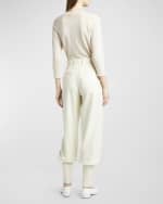 Image 2 of 5: Loro Piana Carmy Balloon Trousers with Modern Wool Cuffs