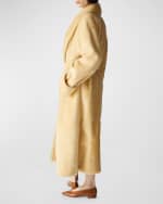 Image 3 of 5: Loro Piana Thierry Belted Plush Sheep Shearling Coat